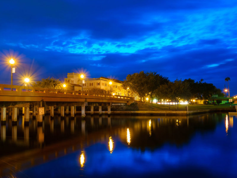 mainStreet Bridge over the the Pithlachascotee River in downtown New Port Richey