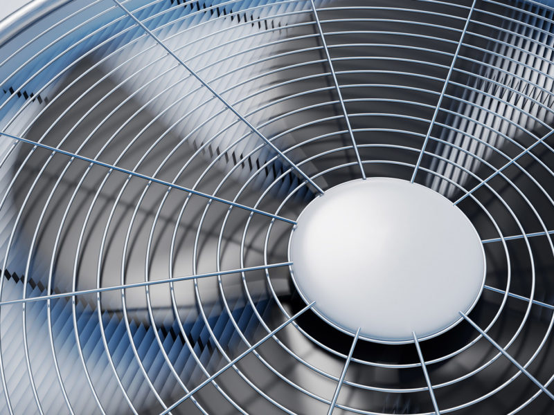 Close up view on HVAC units (heating, ventilation and air conditioning).